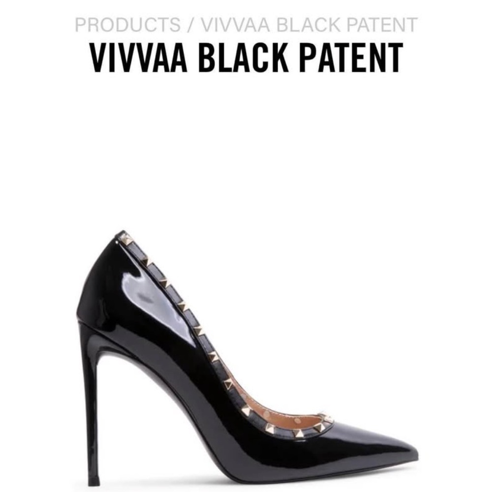 Steve Madden - VIVVAA Black Patent Stud Pump
